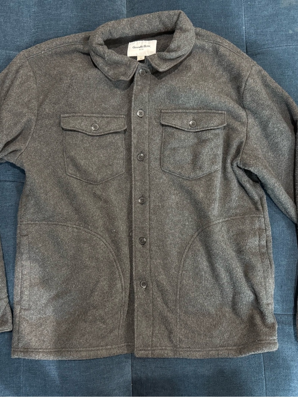 Goodfellow & Co Charcoal Button-Up Shirt Jacket